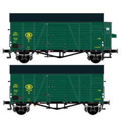 EXACT-TRAIN EX20795 Oppeln grün Bremserhaus (Gleitlager)Nr. 3325106, NMBS Oppeln grün (Gleitlager) Nr. 3327212, NMBS, Ep. III