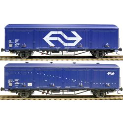 EXACT-TRAIN EX20825 2er-Set Hbis Nr. 25 RIV 84 225 4 232-8, 3 Sicken, blau, gross Logo, Aufschrift HCR 'Bellinzone' und Hbis Nr. 01 EUROP 84 225 4 067