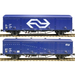 EXACT-TRAIN EX20825 2er-Set Hbis Nr. 25 RIV 84 225 4 232-8, 3 Sicken, blau, gross Logo, Aufschrift HCR 'Bellinzone' und Hbis Nr. 01 EUROP 84 225 4 067