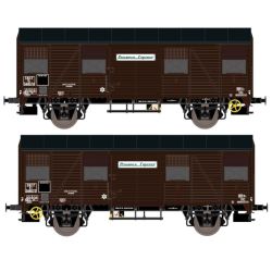 EXACT-TRAIN EX20922 2er-Set Provence Express Braun Nr Kv 344074 und Nr Kv 344073 , SNCF, Ep. III