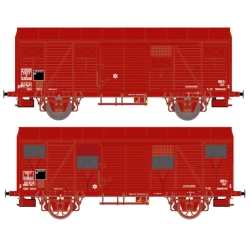 EXACT-TRAIN EX20925 2er-Set SNCF K 3381122 mit OCEM Lager und Leonard Speichenrädern RotBraun und K 336546 EUROP mit UIC SKF Lager und Diskus Räder Br