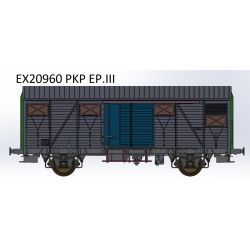 EXACT-TRAIN EX20960 Wagon towarowy kryty Kdd brązowy, PKP, Ep. III