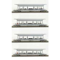 EXACT-TRAIN EX26002 4-er AC Verladewagenset 2 BLS Autoverladezug 1 Talbot (4x Verladewagen Sdt) (exklusiv für KML und Niederlande), BLS, Ep. VI