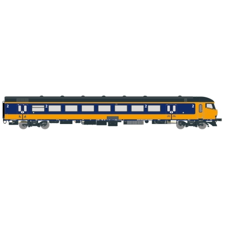 EXACT-TRAIN EX11004 ICRm Den Haag -Eindhoven für den Inlandseinsatz Steuerwagen Bpmbdzf7 ( Neue Farbe Gelb / Blau) (DC), NS, Ep. VI