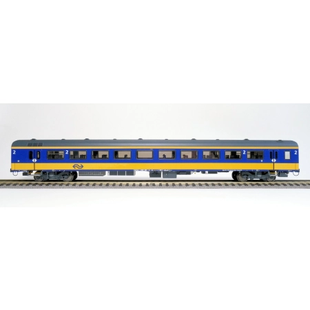 EXACT-TRAIN EX11014 ICRm Amsterdam - Breda für den Inlandseinsatz Reisezugwagen Bpmz10 ( Farbe Gelb / Blau), NS, Ep. VI