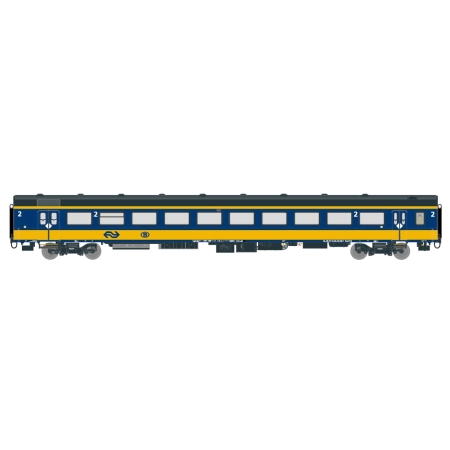 EXACT-TRAIN EX11026 ICRm Garnitur 2 (Amsterdam - Brussel) für die Hsl-Strecke eingesetzt Gepäckwagen Bpmdz9 ( Farbe Gelb / Blau), NS, Ep. VI