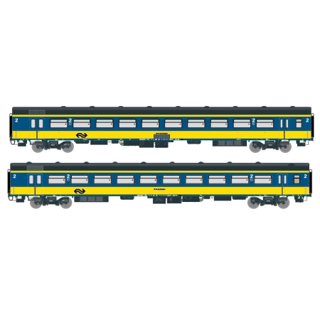 EXACT-TRAIN EX11062 2er-Set ICR (Originalversion) für den Nachverkehr nach Belgien, Deutschland und Luxembourg Reisezugwagen B und Gepäckwagen BKD ( A
