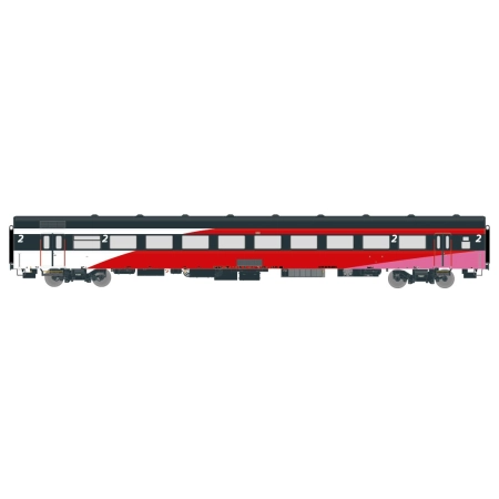 EXACT-TRAIN EX11130 ICRm Hispeed 1 (Amsterdam - Brussel) für die Hsl-Strecke eingesetzt Endwagen B(Weiss/Rot/Rose), NS, Ep. V