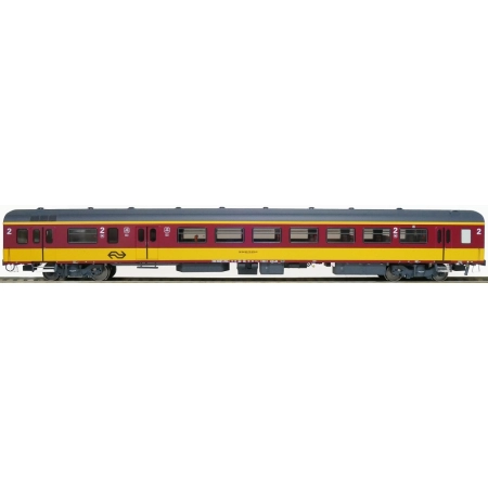 EXACT-TRAIN EX11169 ICR (Originalversion) für den Beneluxzug nach Belgien Gepäckwagen BKD ( Farbe Gelb / Rot) mit Beleuchtung und Figuren, NS, Ep. IV