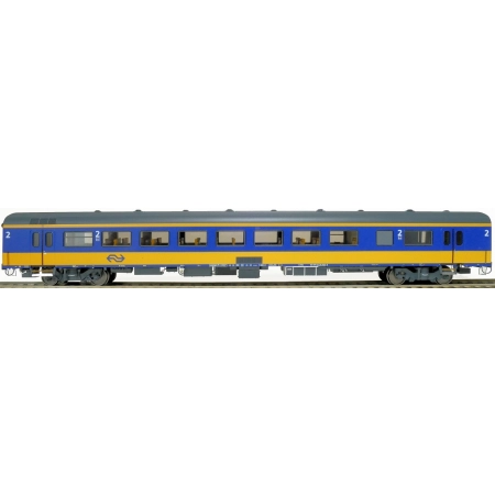 EXACT-TRAIN EX11176 ICRm Garnitur 4 Reisezugwagen Bd( Neue farbe Gelb / Blau) mit Beleuchtung und Figuren, NS, Ep. V