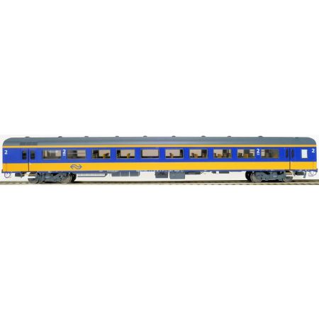 EXACT-TRAIN EX11177 ICRm Garnitur 4 Reisezugwagen Bf( Neue farbe Gelb / Blau) mit Beleuchtung und Figuren, NS, Ep. V