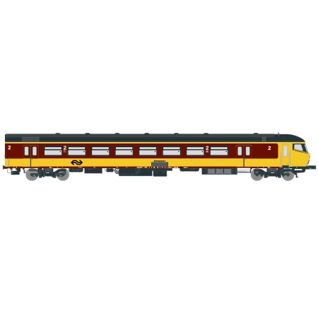 EXACT-TRAIN EX11194 ICR (Originalversion) für den Beneluxzug nach Belgien Steuerwagen Bs ( Farbe Gelb / Rot) (AC Marklin), NS, Ep. IV