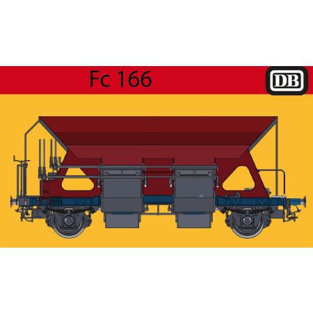 EXACT-TRAIN EX20082 Wagon samowyładowczy FC166 z hamulcem hudraulicznym 30 80 942 8 115-8, DB, Ep. Iva
