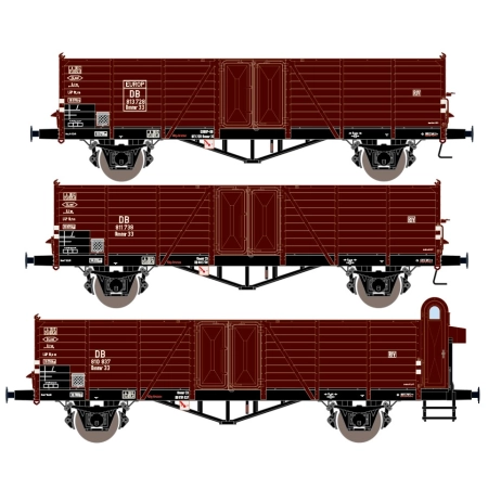 EXACT-TRAIN EX20151 Villach Ommr 809863 (EX20151A), DB Villach Ommr 814015 (EUROP) (EX20151B), DB Villach Ommr 812308 (EUROP) (Bremserhaus) (EX20151C)
