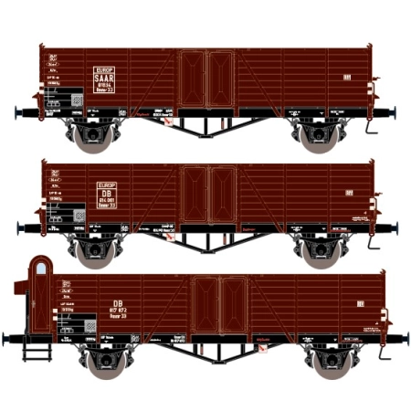 EXACT-TRAIN EX20152 Villach Ommr 81832(EUROP) (EX20152A), DB Villach Ommr 814030 (EUROP) (EX20152B), DB Villach Ommr 812400 (Bremserhaus) (EX20152C),