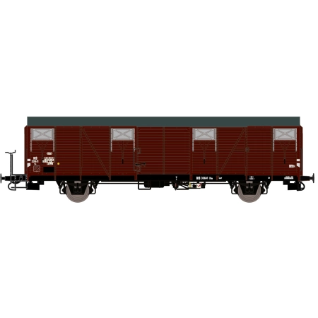 EXACT-TRAIN EX20255 NS/VSM 30083 HBS Dunkel Aluminium Luftklappen mit Heinz Plakat Bremserbühne und Aufschrift 'Elst', NS, Ep. III