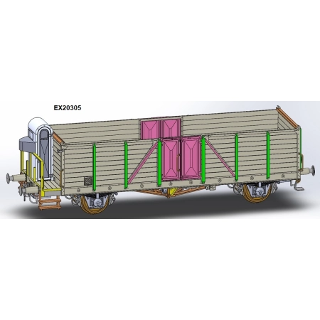 EXACT-TRAIN EX20305 Wagon towarowy odkryty Villach Wddo 03 43 954, PKP, Ep. III