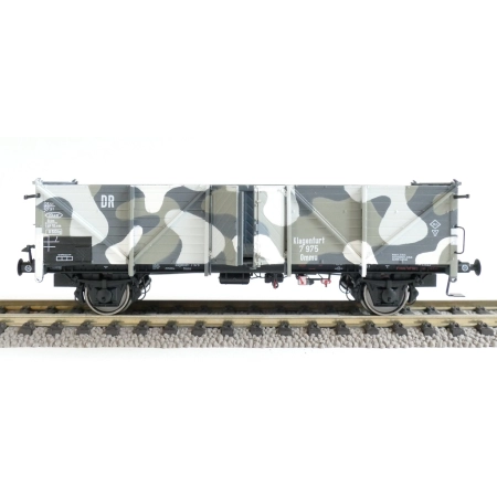EXACT-TRAIN EX20339 Wagon towarowy odkryty Klagenfurt 7 975 Ommu (Holztür), camouflage, DRG, Ep. II