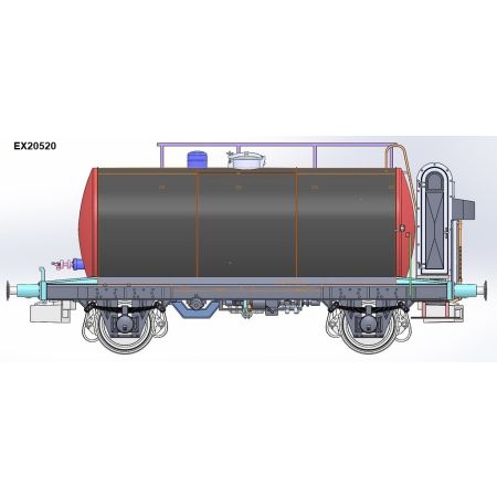EXACT-TRAIN EX20520 Wagon cysterna 24m3 (lekka) Schwarz, NS, Ep. III