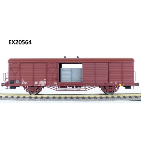 EXACT-TRAIN EX20564 Hbs [2301] Mannschaftswagen mit Bremserbühne, 11 Sicken (zu öffnende Türen), DR, Ep. IV