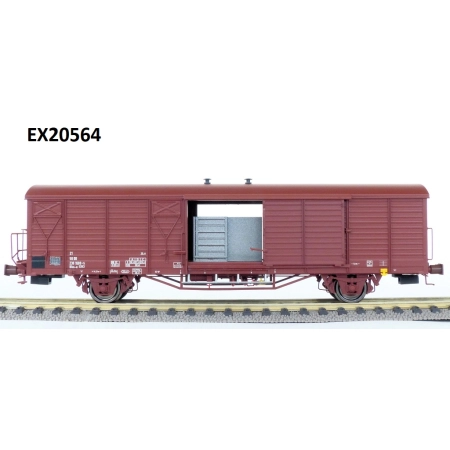 EXACT-TRAIN EX20564 Hbs [2301] Mannschaftswagen mit Bremserbühne, 11 Sicken (zu öffnende Türen), DR, Ep. IV