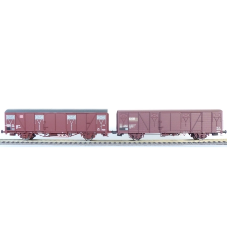 EXACT-TRAIN EX20712 2er-Set DBAG Gbs Güterwagen mit DGAG- Emblem und DSB Gbs (Ex. NS), DB/DSB, Ep. V