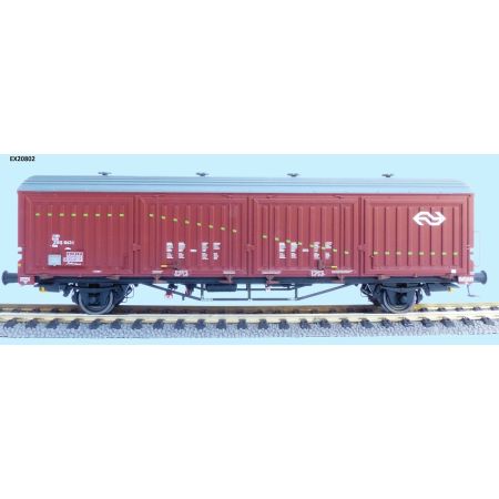 EXACT-TRAIN EX20802 .Hbis Nr. 21 RIV 84 216 5 043-1, 8 Sicken, braun, grüner Streifen und Aufschrift 'Philips Kobenhavn', NS, Ep. IVb