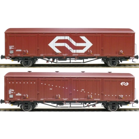 EXACT-TRAIN EX20823 2er-Set Hbis Nr. 01 EUROP 84 225 4 244-1, 3 Sicken, braun, gross Logo, Aufschrift 'Hamburg Altona' und Hbis Nr. 01 EUROP 84 225 4