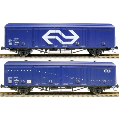 EXACT-TRAIN EX20825 2er-Set Hbis Nr. 25 RIV 84 225 4 232-8, 3 Sicken, blau, gross Logo, Aufschrift HCR 'Bellinzone' und Hbis Nr. 01 EUROP 84 225 4 067