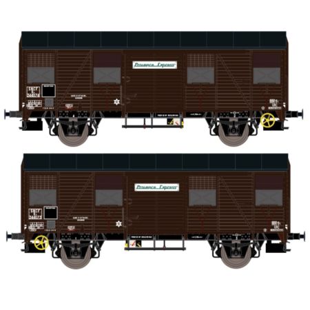 EXACT-TRAIN EX20922 2er-Set Provence Express Braun Nr Kv 344074 und Nr Kv 344073 , SNCF, Ep. III
