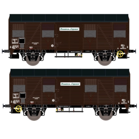 EXACT-TRAIN EX20922 2er-Set Provence Express Braun Nr Kv 344074 und Nr Kv 344073 , SNCF, Ep. III
