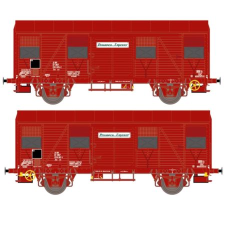 EXACT-TRAIN EX20926 2er-Set SNCF Provence Express Rotbraun Nr 21 RIV 87 SNCF 170 0 076-2 .Gss4-01 und Nr 21 RIV 87 SNCF 170 0 067-1 .Gss4-01, SNCF, Ep