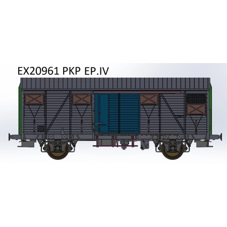 EXACT-TRAIN EX20961 Wagon towarowy kryty .Ggs brązowy, PKP, Ep. III