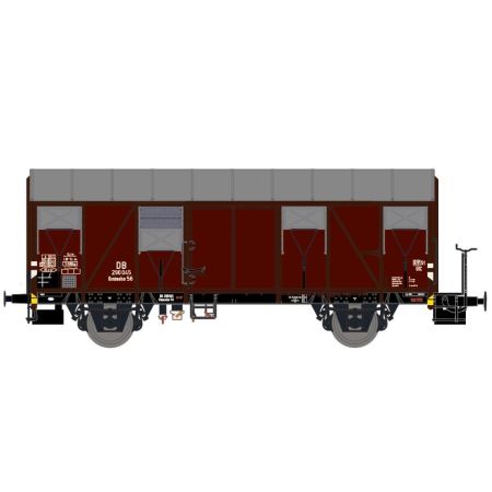 EXACT-TRAIN EX20983 Gmmehs 56 mit Bremserbühne und aluminium Luftklappen Nr. 290045, DB, Ep. III