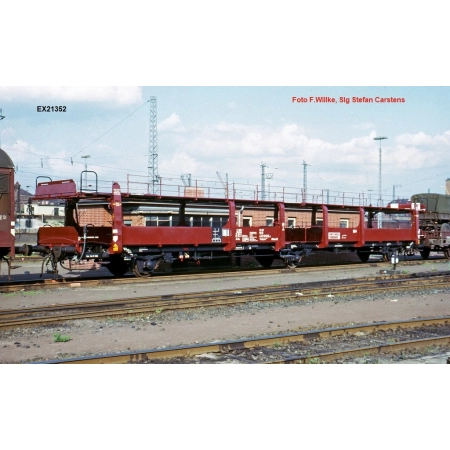 EXACT-TRAIN EX21352 Zestaw 2 wagonów do transportu samochodów .Laeqrss550 Nr.97-10 026/97-10 028, DB, Ep. IVa