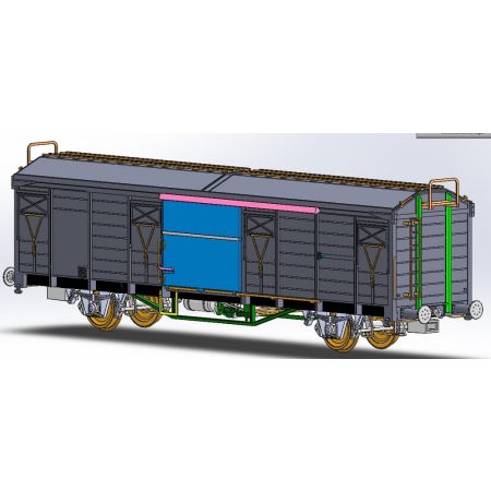 EXACT-TRAIN EX23000 Zestaw 2 wagonów towarowych z dachem przesuwnym Glvmms, ÖBB, Ep. III