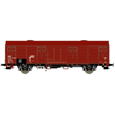 EXACT-TRAIN EX23041 Zestaw 2 wagonów towarowych Gbgs/Zts (Braun), CSD, Ep. IVb