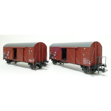 EXACT-TRAIN EX23600 Zestaw 2 wagonów Bremen Gmhs35 (Bremserbühner), Gmhs35, DRB, Ep. II