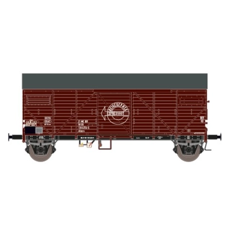 EXACT-TRAIN EX23644 DR Bremen Guterwagen Braun mit Endfelddiagonale Expresswagen Beschriftung, DR, Ep. IV