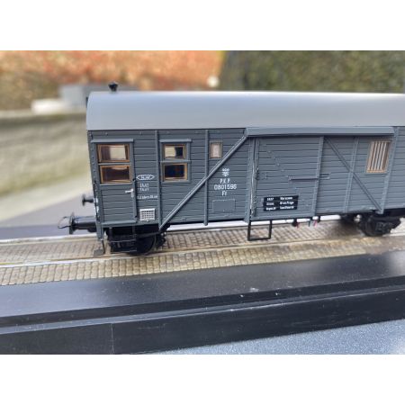 EXACT-TRAIN EX23720 Wagon towarowy Pwgs44 Bremen Ft 0801596 (szary), PKP, Ep. III