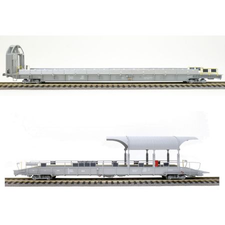 EXACT-TRAIN EX25005 2-er DC Grundset BLS Autoverladezug 2 Talbot (1xAuffahrwagenSdt und 1xRampenwagen Sdt), BLS, Ep. VI