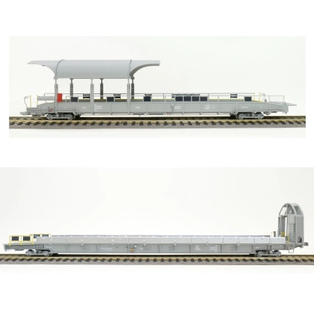 EXACT-TRAIN EX25006 2-er DC Grundset BLS Autoverladezug 2 Talbot (1xAuffahrwagenSdt und 1xRampenwagen Sdt), BLS, Ep. VI