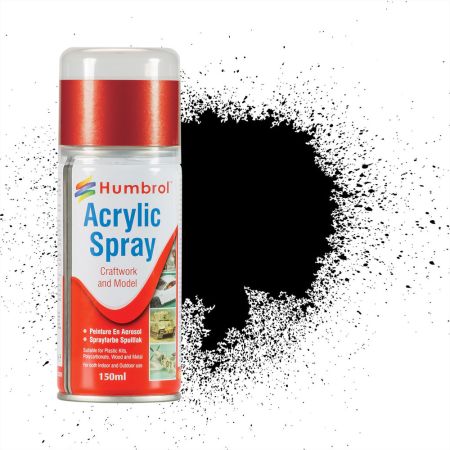 HUMBROL AD6033 Spray akrylowy 150 ml 033 Black Matt