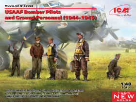 ICM 48088 Figurki - USAAF Bomber Pilots and Ground Personnel (1944-1945) - 1:48