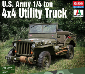 Academy 13547 U.S. Army 1/4 ton 4x4 Utility Truck - 1:24