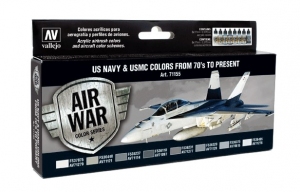 Vallejo 71155 Zestaw Air War 8 farb - US NAVY & USMC Colors from 70's to present