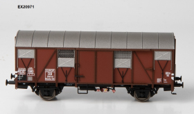Exaxct-Train EX20971 Wagon towarowy Gmmhs 56 EUROP z klapami alu., Nr. 290141, DB, Ep. III