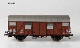 Exaxct-Train EX20970 Wagon towarowy Gmmhs 56 z klapami alu., Nr. 291140, DB, Ep. III