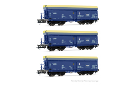 RIVAROSSI HR6589 H0 Zestaw 3 wagonów samowyładowczych Fals, CTL Logistics, Ep. VI