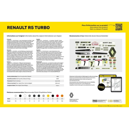 HELLER 56717 Starter Set - Renault R5 Turbo - 1:24